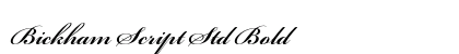 Bickham Script Std Bold Preview