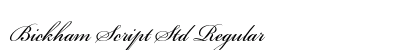 Bickham Script Std Regular Preview