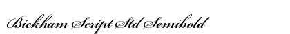 Bickham Script Std Semibold font free download