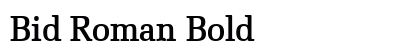 Bid Roman Bold font free download
