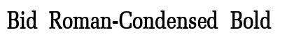 Bid Roman-Condensed Bold Preview
