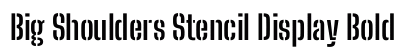 Big Shoulders Stencil Display Bold Font Preview