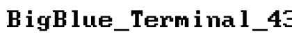 BigBlue_Terminal_437TT Nerd Font Book font free download