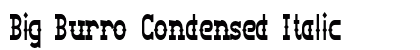 Big Burro Condensed Italic Preview