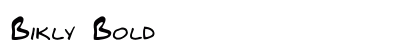 Bikly Bold font free download