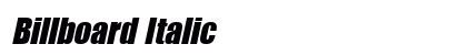 Billboard Italic font free download