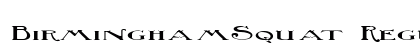 BirminghamSquat Regular Font Preview