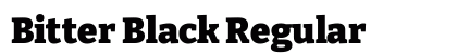 Bitter Black Regular Font Preview