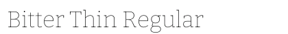 Bitter Thin Regular Preview