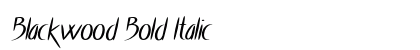 Blackwood Bold Italic font free download