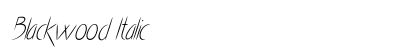 Blackwood Italic font free download