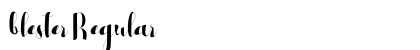 blester Regular Font Preview
