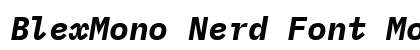 BlexMono Nerd Font Mono Bold Italic preview