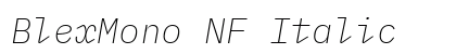 BlexMono NF Italic preview