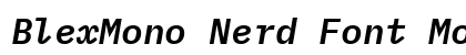 BlexMono Nerd Font Mono Italic preview