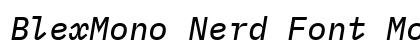 BlexMono Nerd Font Mono Italic preview