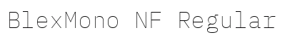 BlexMono NF Regular preview