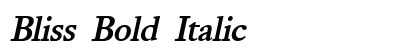 Bliss Bold Italic preview Bliss Bold Italic preview