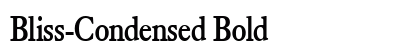 Bliss-Condensed Bold Preview