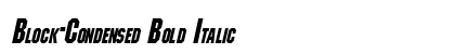 Block-Condensed Bold Italic preview Block-Condensed Bold Italic preview
