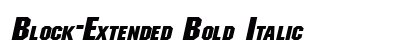 Block-Extended Bold Italic preview Block-Extended Bold Italic preview