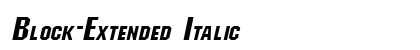 Block-Extended Italic Preview