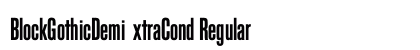 BlockGothicDemiExtraCond Regular font free download