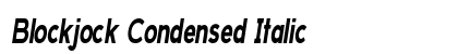 Blockjock Condensed Italic font free download
