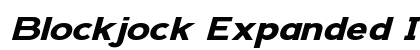 Blockjock Expanded Italic Preview