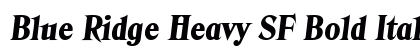Blue Ridge Heavy SF Bold Italic preview Blue Ridge Heavy SF Bold Italic preview