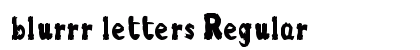 blurrr letters Regular preview