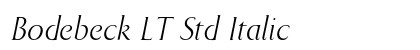 Bodebeck LT Std Italic Preview
