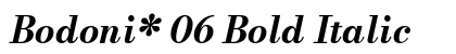 Bodoni* 06 Bold Italic preview