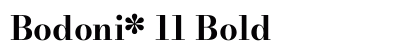 Bodoni* 11 Bold Preview
