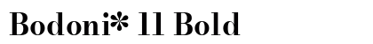 Bodoni* 11 Bold Preview