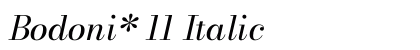 Bodoni* 11 Italic Preview