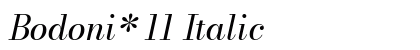 Bodoni* 11 Italic Preview