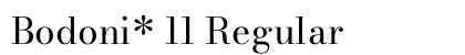 Bodoni* 11 Regular Preview