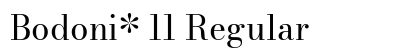 Bodoni* 11 Regular Preview