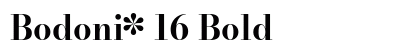 Bodoni* 16 Bold Preview