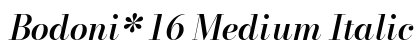 Bodoni* 16 Medium Italic font free download