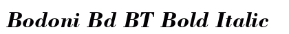 Bodoni Bd BT Bold Italic Preview