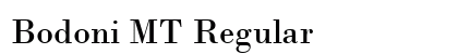 Bodoni MT Regular font free download
