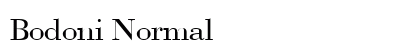 Bodoni Normal Preview