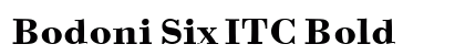 Bodoni Six ITC Bold Preview