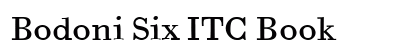 Bodoni Six ITC Book Preview