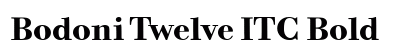 Bodoni Twelve ITC Bold Preview