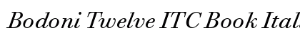 Bodoni Twelve ITC Book Italic font free download