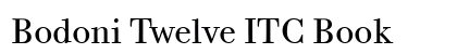 Bodoni Twelve ITC Book Preview