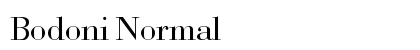 Bodoni Normal Preview
